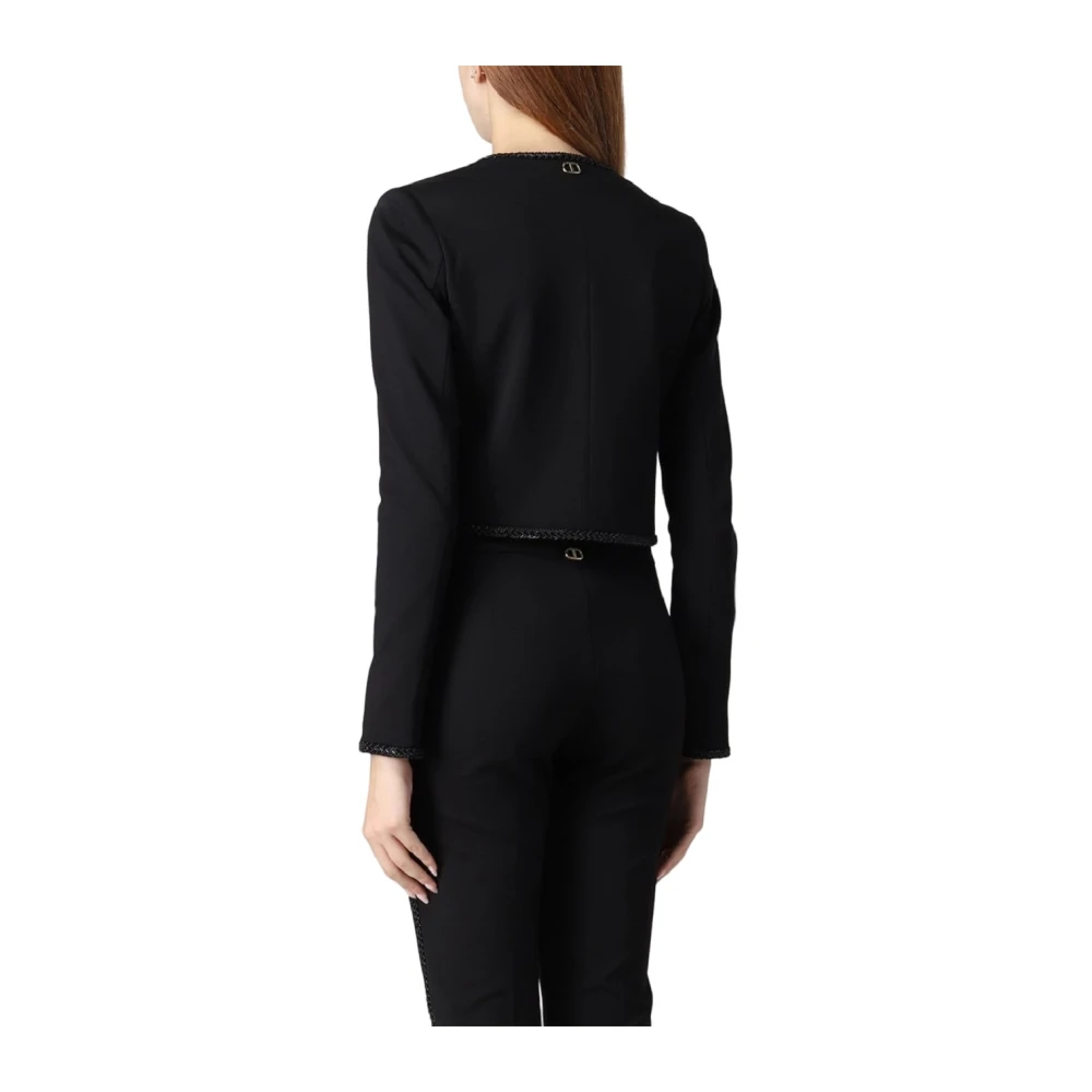 Twinset Elegante Jas Black Dames