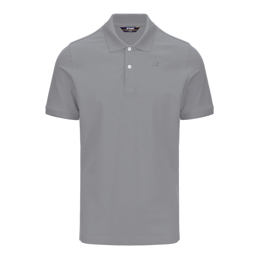 K-Way Men's Gray Polo Shirts, Xl, Amedee Pique Slim