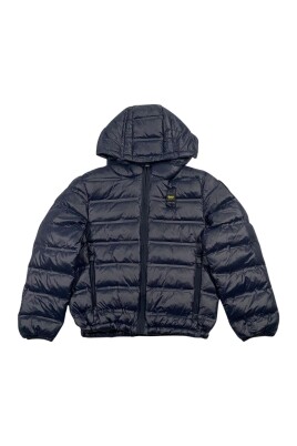 veste-enfant-bleue-matelassee-doublure-verte