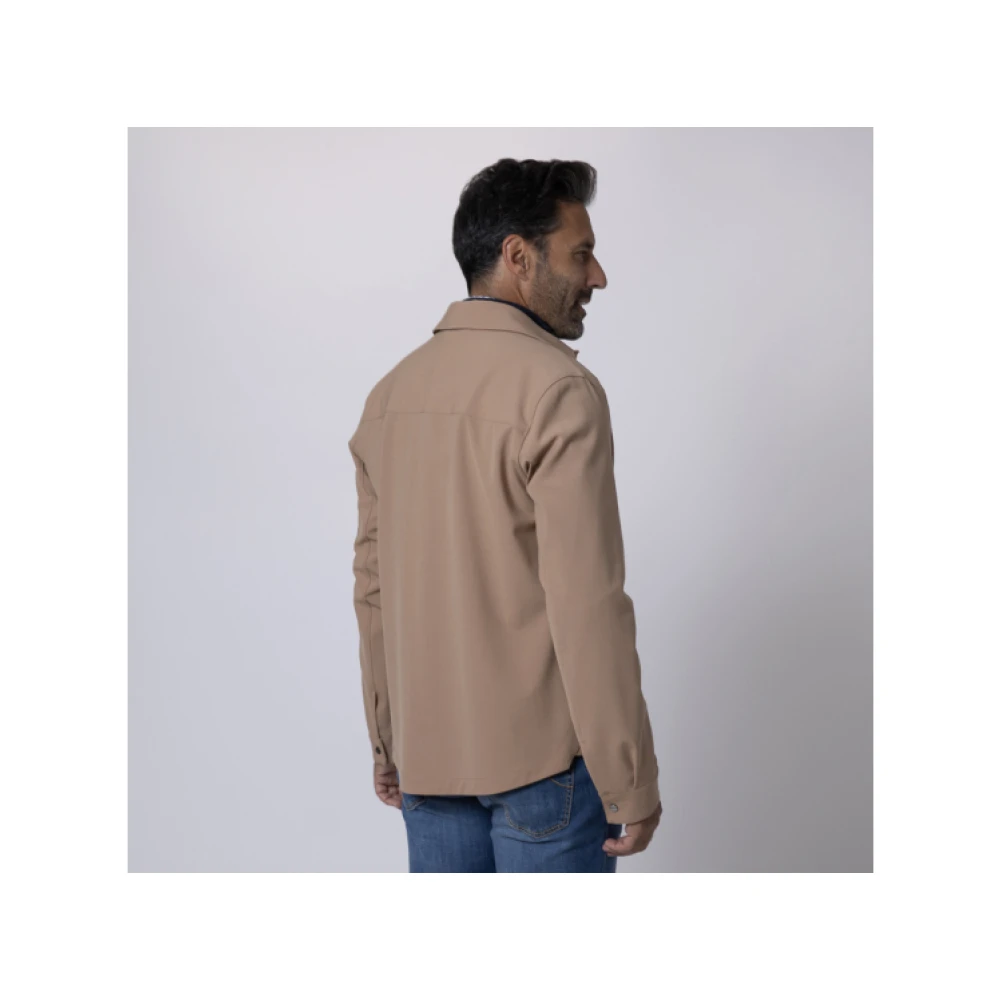 Herno Waterafstotende Shirt Jacket Klassieke Stijl Brown Heren