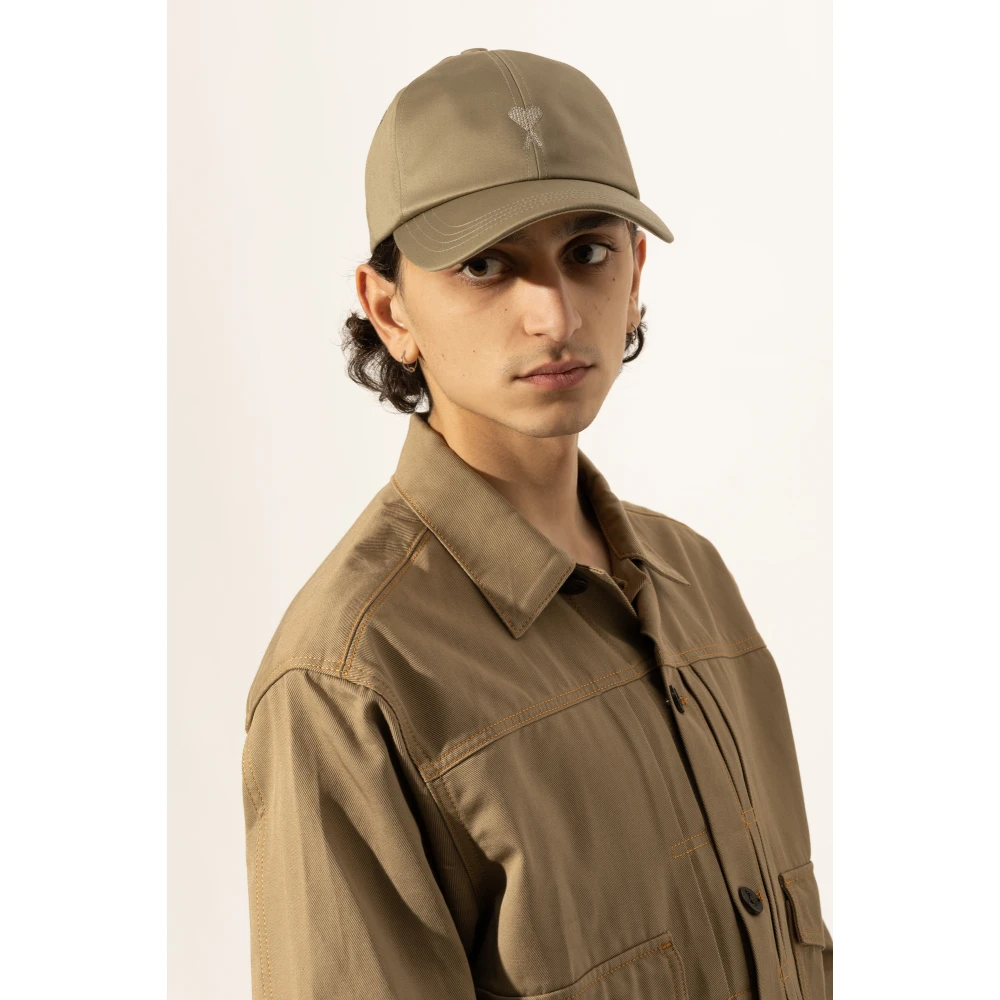 Ami Paris Pet met logo Beige Unisex