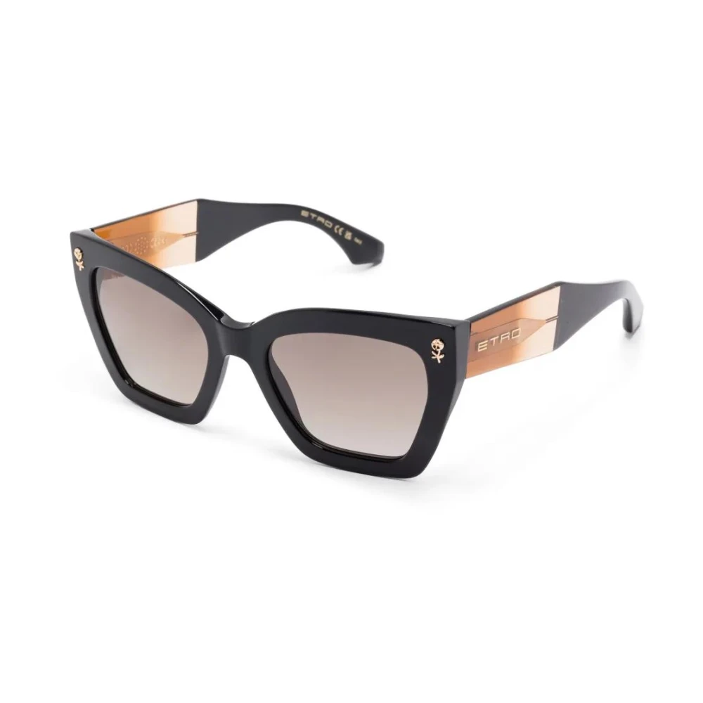 Etro Women's Black Rectangle Acetate Sunglasses - Sunglasses - 55 Mm - Accessories