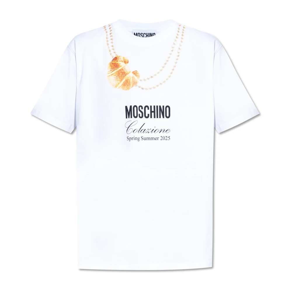 Moschino T-shirt met print White Heren