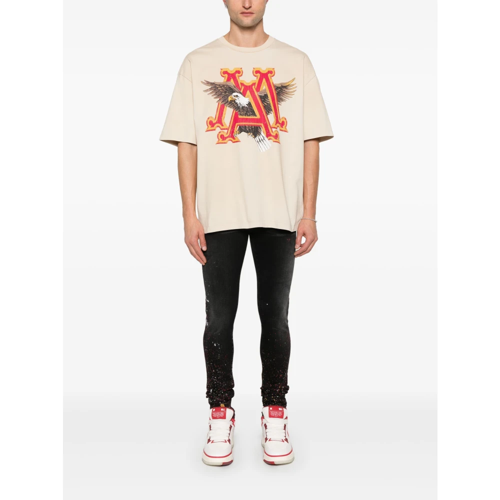 Amiri Vintage Crew Neck T-shirt Beige Heren