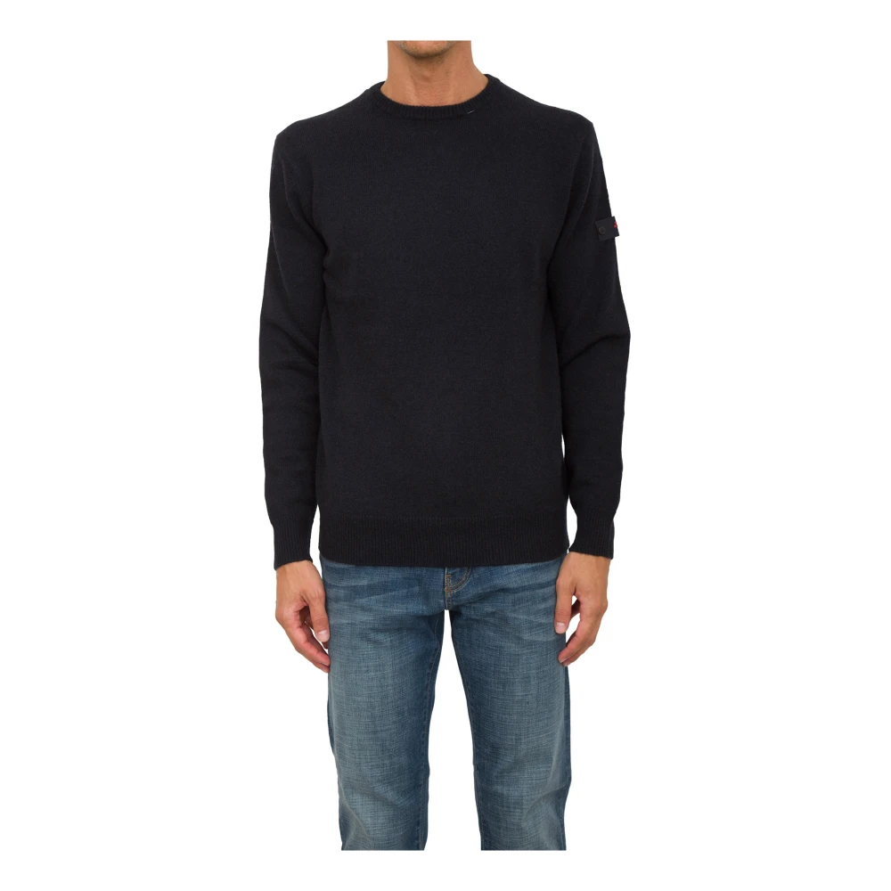 Peuterey Blauwe Gebreide Trui Blue Heren