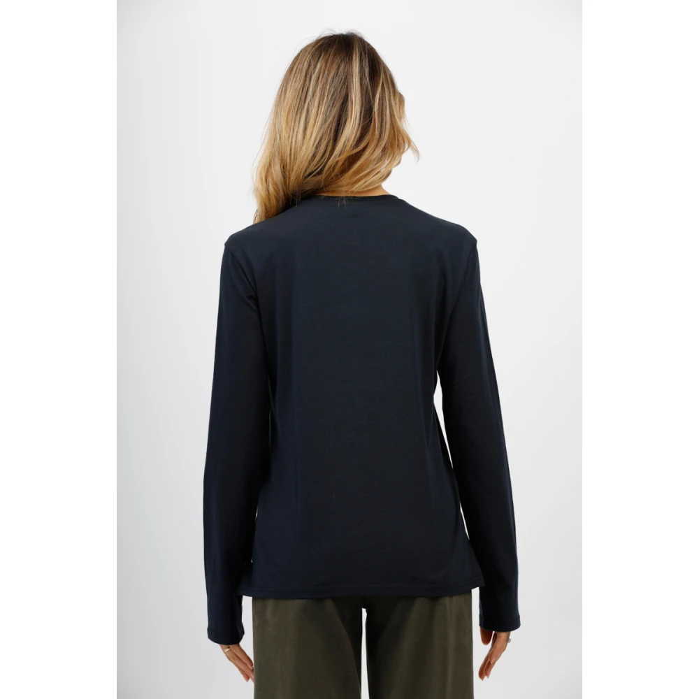 Aspesi Lange Mouw T-shirt Blue Dames