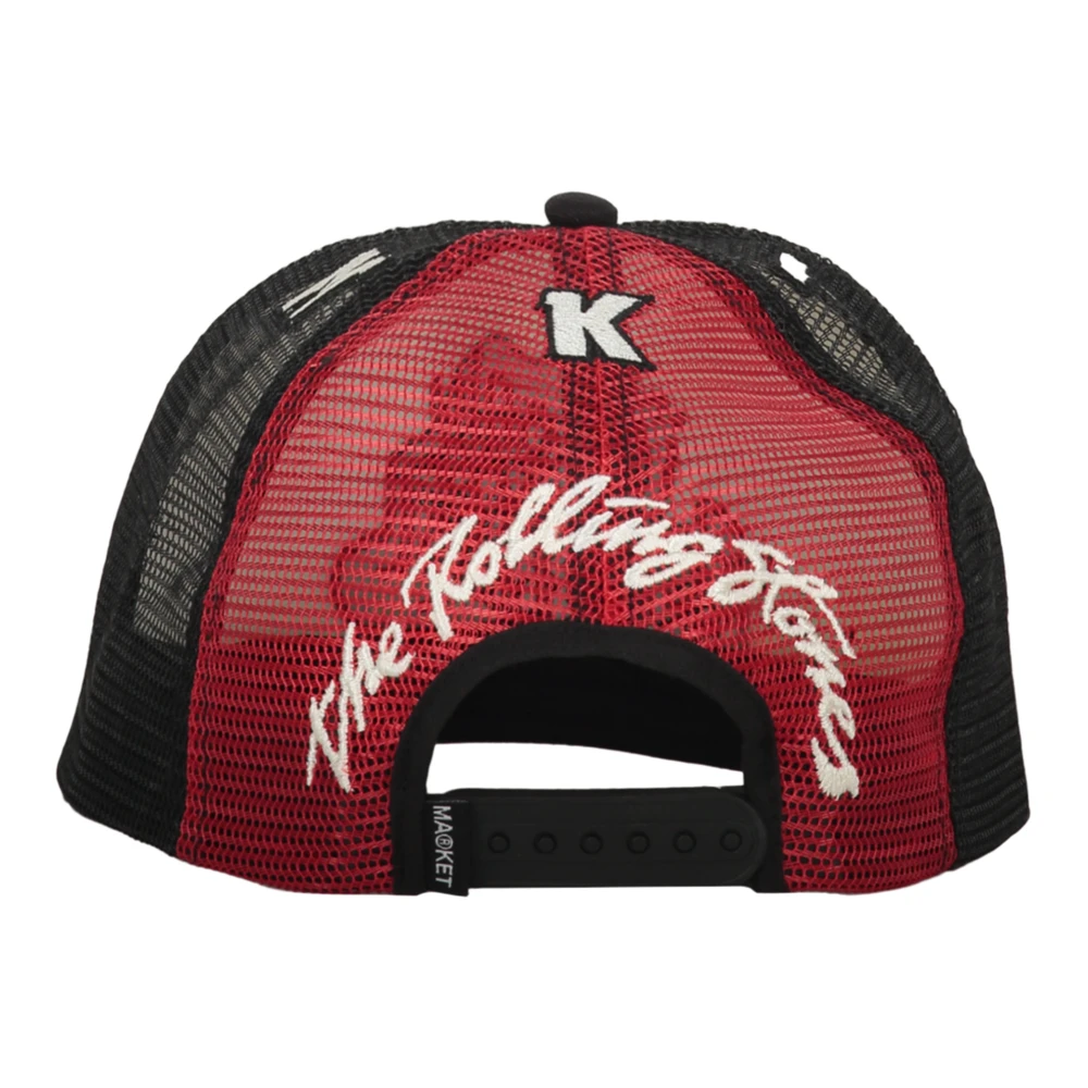 Market Geborduurde baseballpet met contrasterende inzetstukken Black Heren