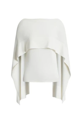 Skulptural Cape Stickad Topp