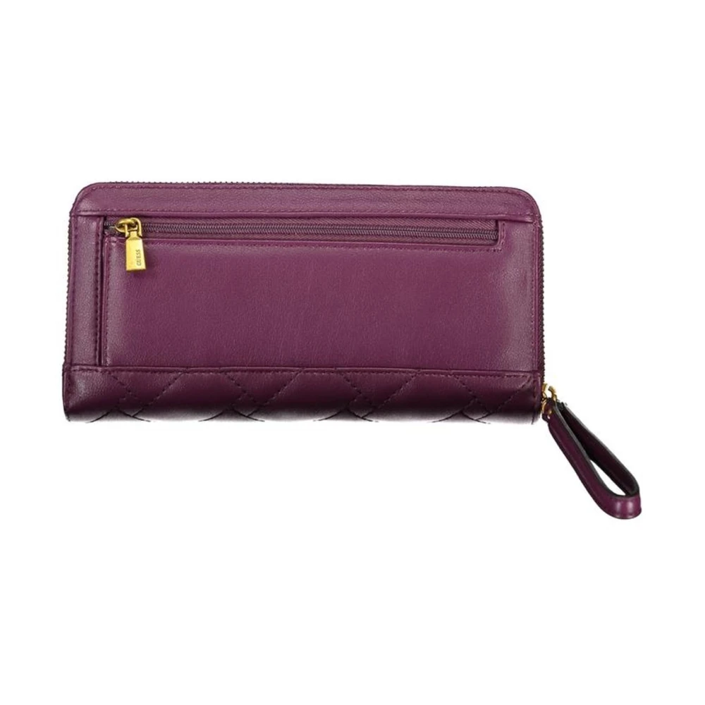Guess Paarse portemonnee met meerdere vakken Purple Dames