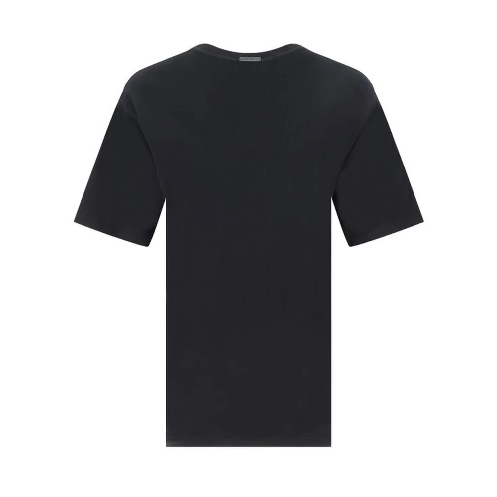 Dolce & Gabbana Iconische Ribgebreide Crew Neck T-Shirt Black Heren
