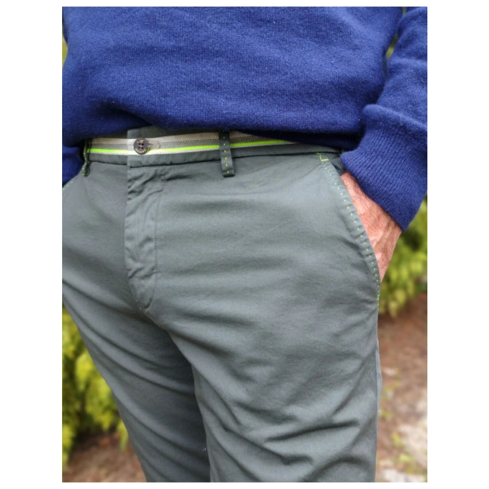 Mason's Milano Start Extra Slim Broek Green Heren