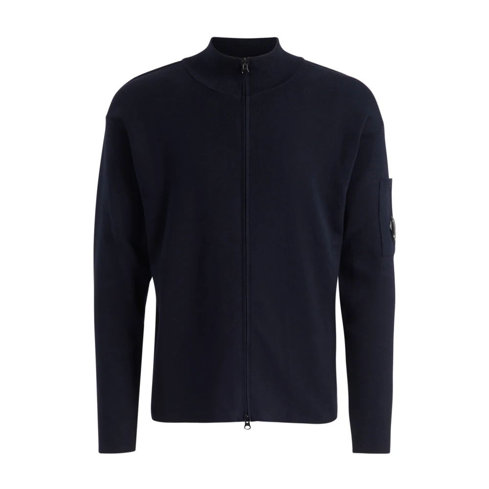 C.p. Company Men's Blue Zip-Throughs, M, Zip-Through Cardigan