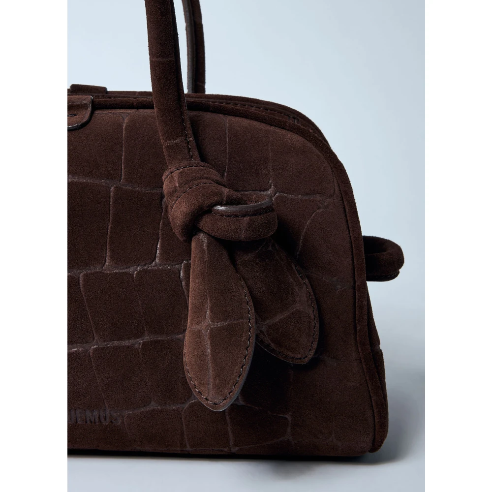 Jacquemus Krokodil-geprint Leren Handtas Brown Dames