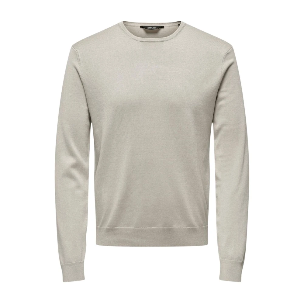 Only & Sons Stijlvolle Gebreide Trui Gray Heren