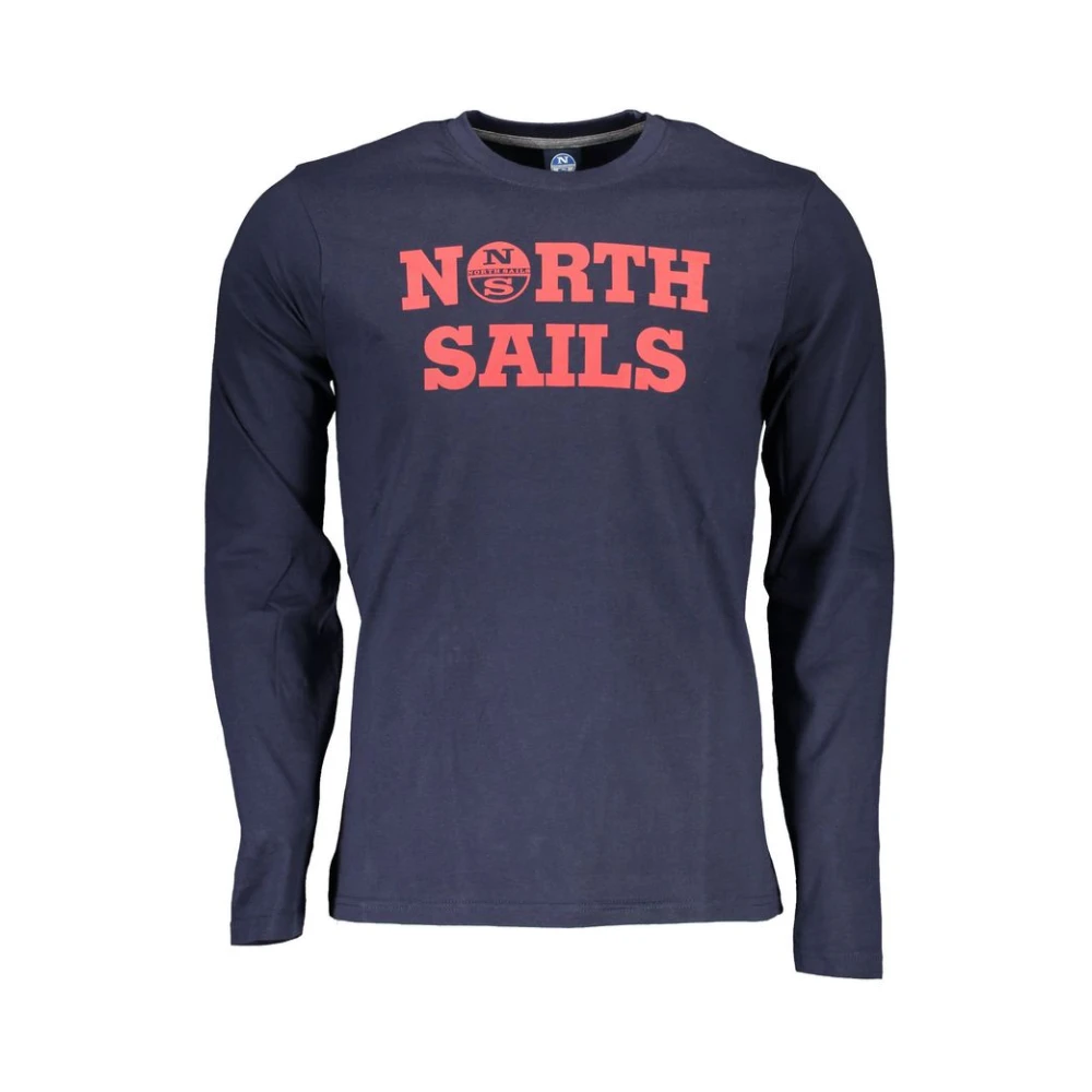 North Sails , Long Sleeve T-Shirts, Male, Blue, 2XL, Blue Cotton Men T-Shirt