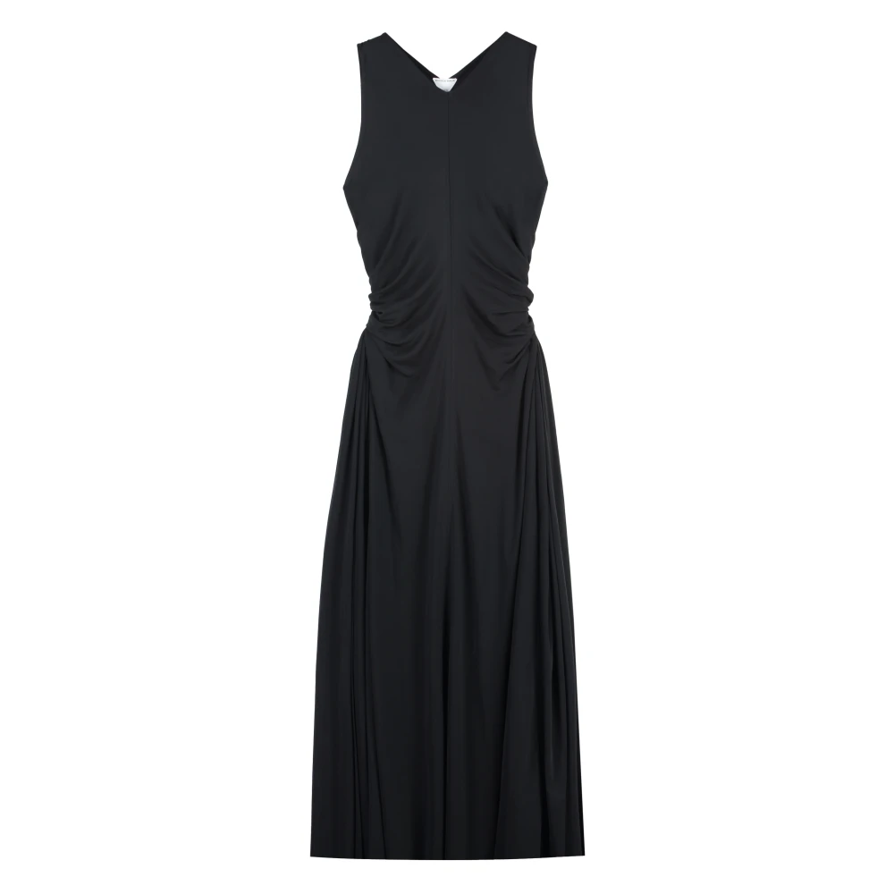 Bottega Veneta Black Midi Dresses, Female, L, Open Back Jersey Dress
