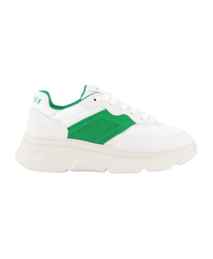 sneaker-blanc-vert-modele-elegant