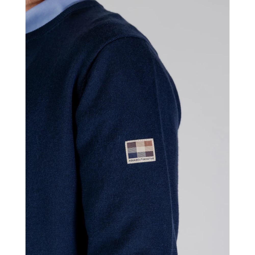 Aquascutum Stijlvolle Gebreide Kleding Blue Heren