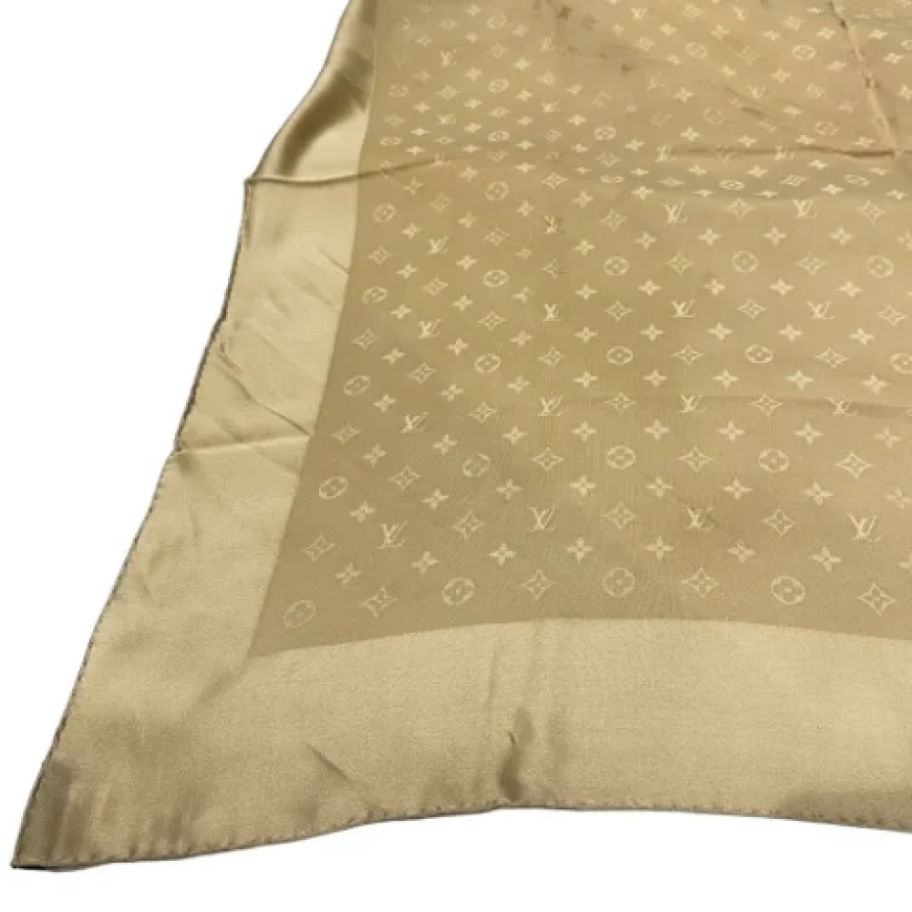 Louis Vuitton Vintage Pre-owned Silk scarves Brown Dames