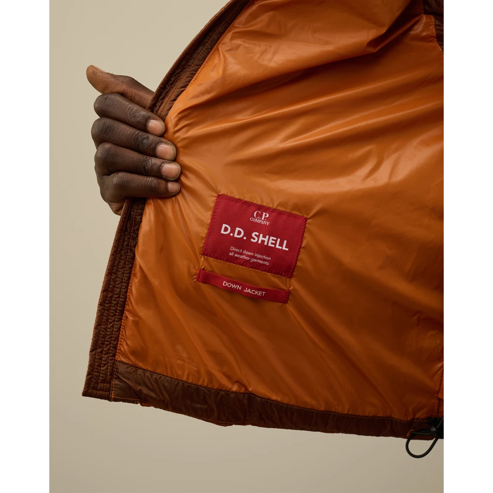 C.P. Company Oranje Hooded Puffer Vest Orange Heren