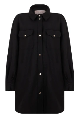 Overshirt i jungfrulig ull