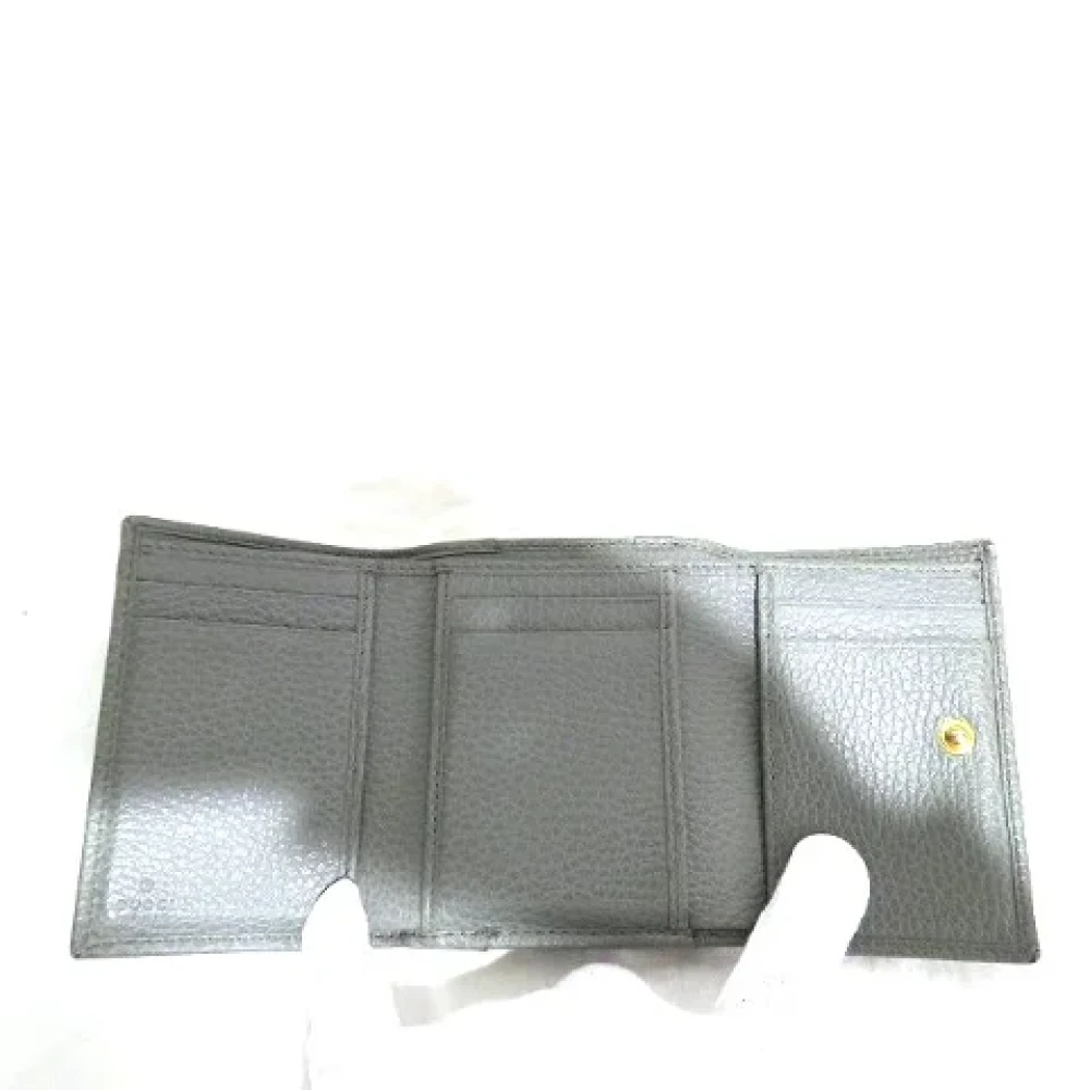 Gucci Vintage Pre-owned Leather wallets Gray Dames