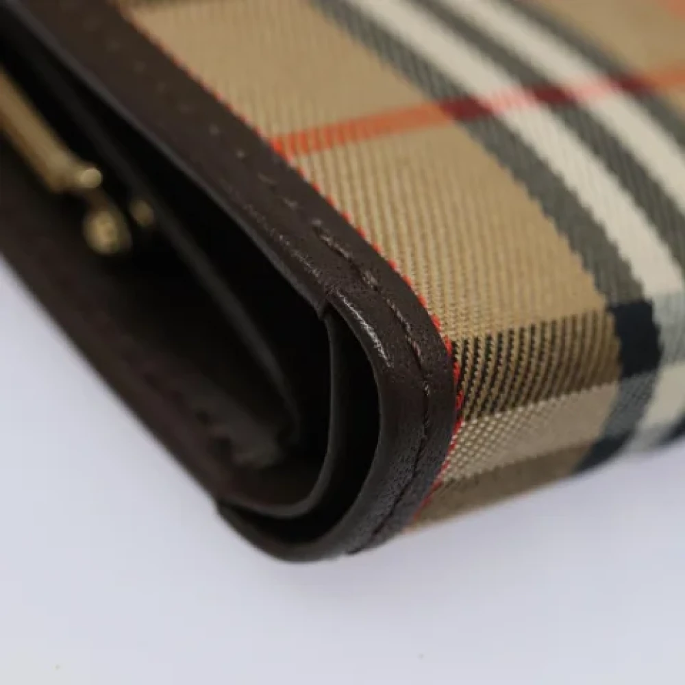 Burberry Vintage Pre-owned Canvas wallets Beige Dames
