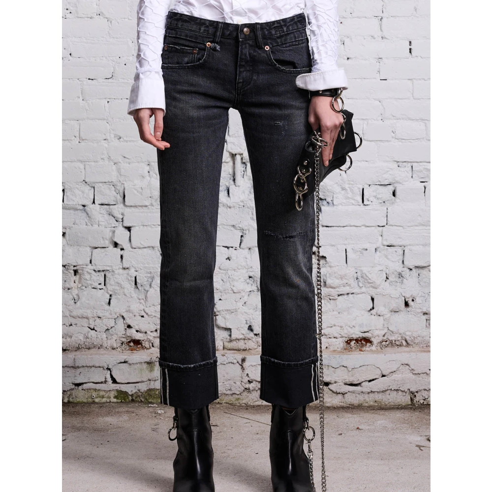 R13 Rechte Jeans voor Heren Black Dames
