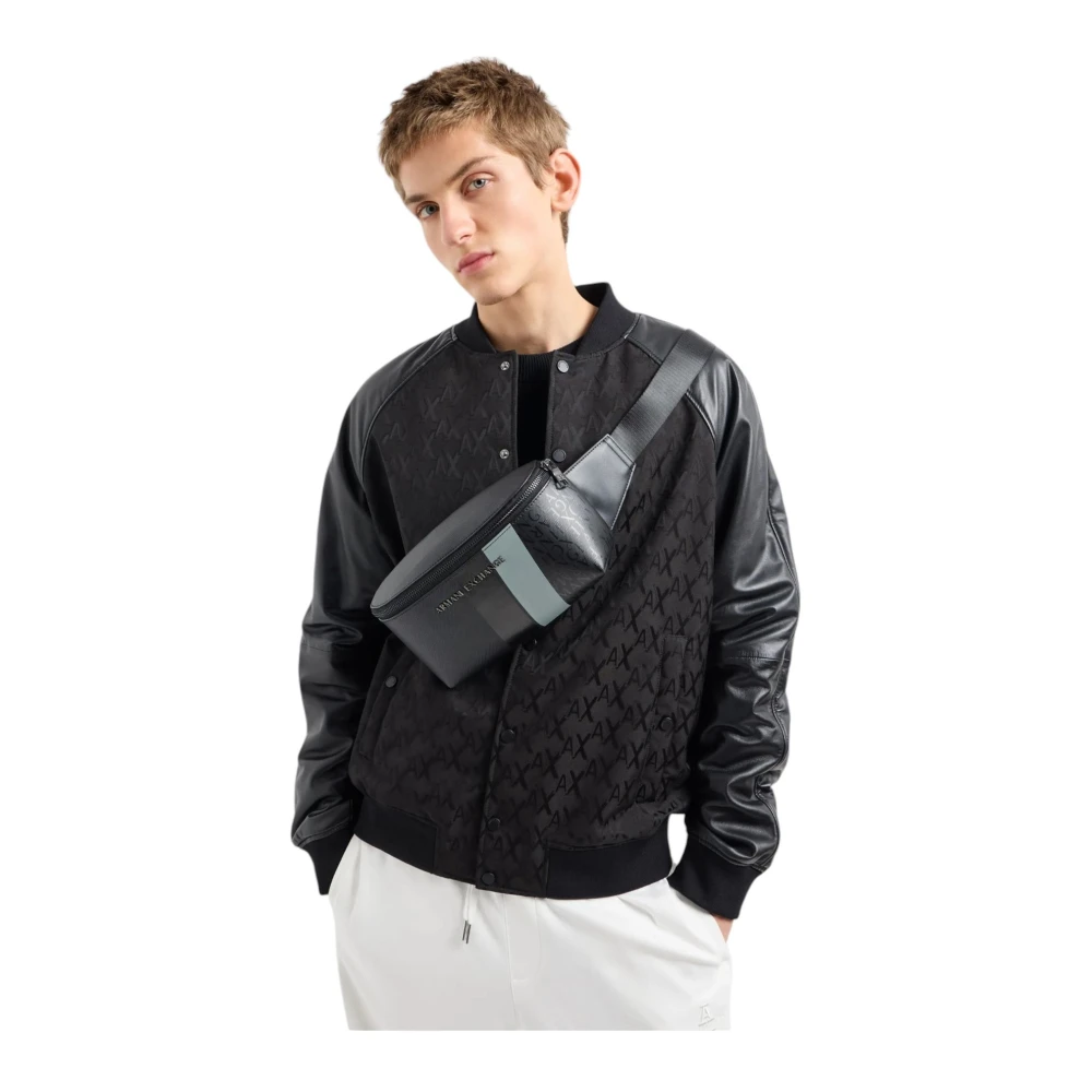 Armani Exchange Stijlvolle Marsupio Tas voor Dagelijks Gebruik Black Heren