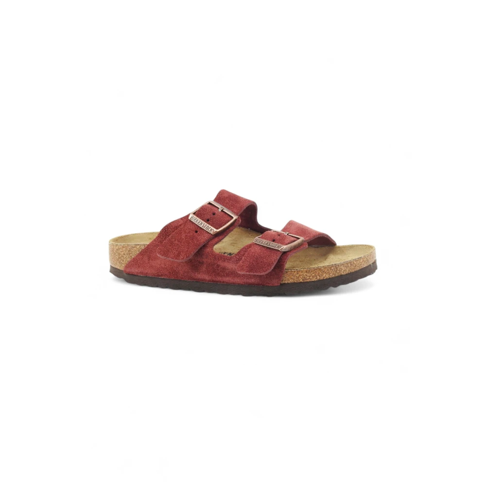 Birkenstock Women's Red Arizona Narrow Fit - Sliders - 6 Uk - Shoes