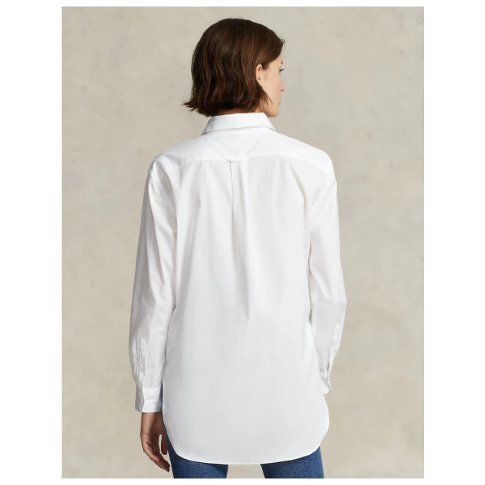 Polo Ralph Lauren Casual katoenen popeline overhemd White Dames