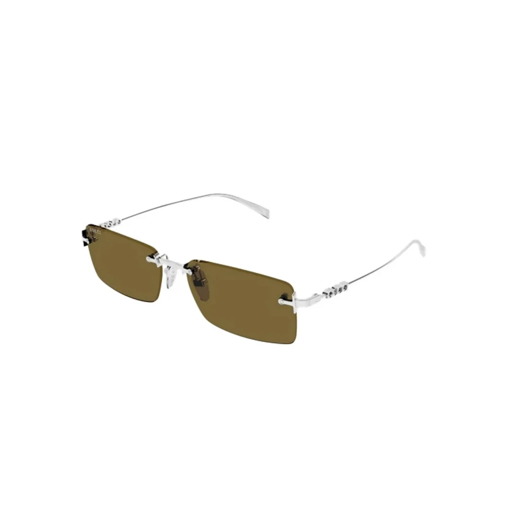 Gucci Men's Gray Sunglasses, 56 Mm, Rectangle Frame Sunglasses