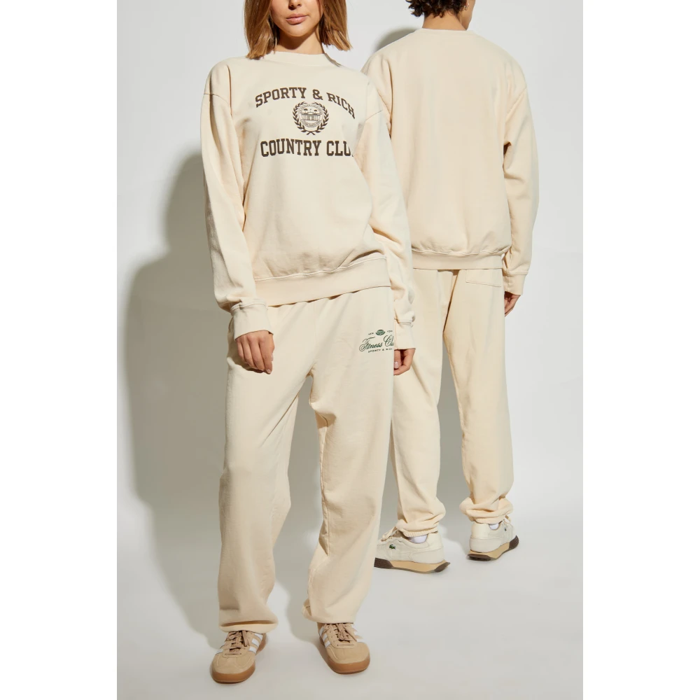 Sporty & Rich Sweatshirt uit de Ivy League-collectie Beige Unisex