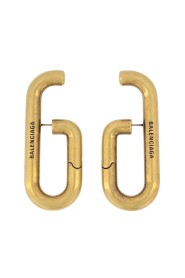 Voluminöse Ohrringe aus Aluminium und Goldfarbenem Messing