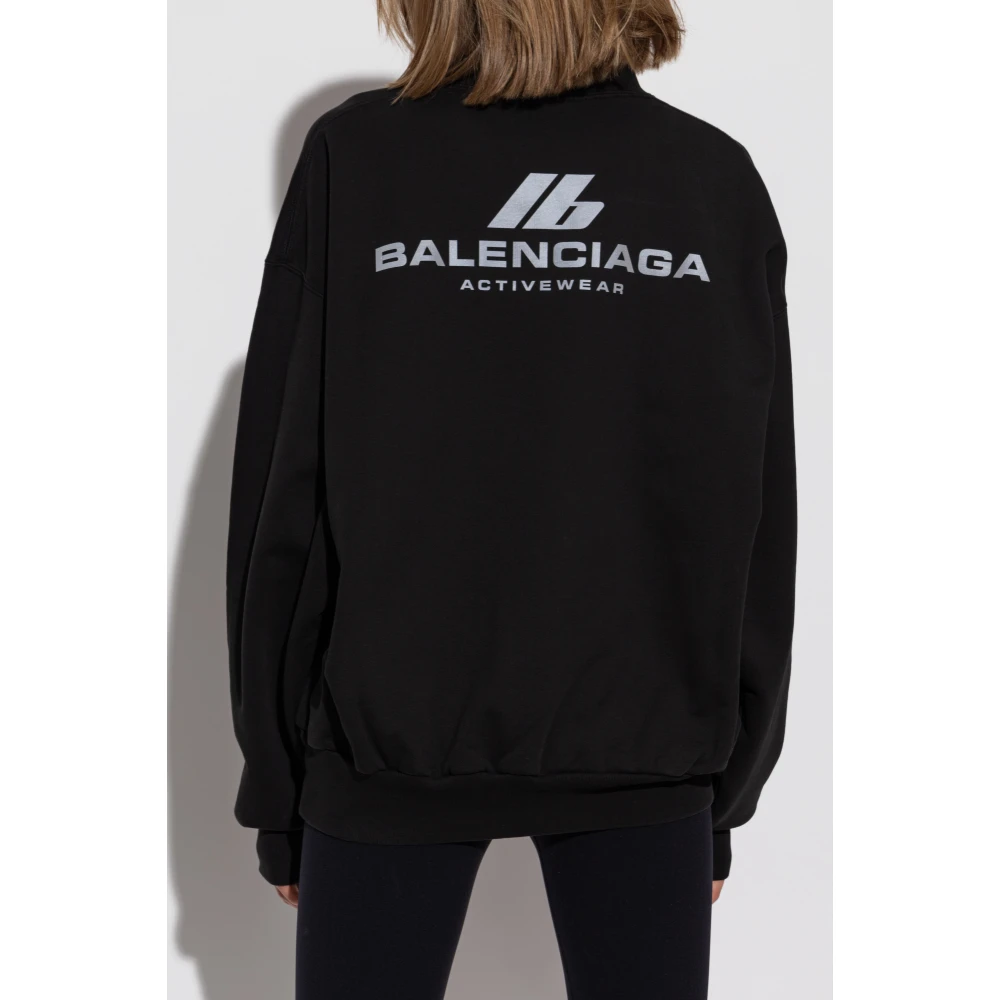 Balenciaga Sweatshirt met bedrukt logo Black Dames