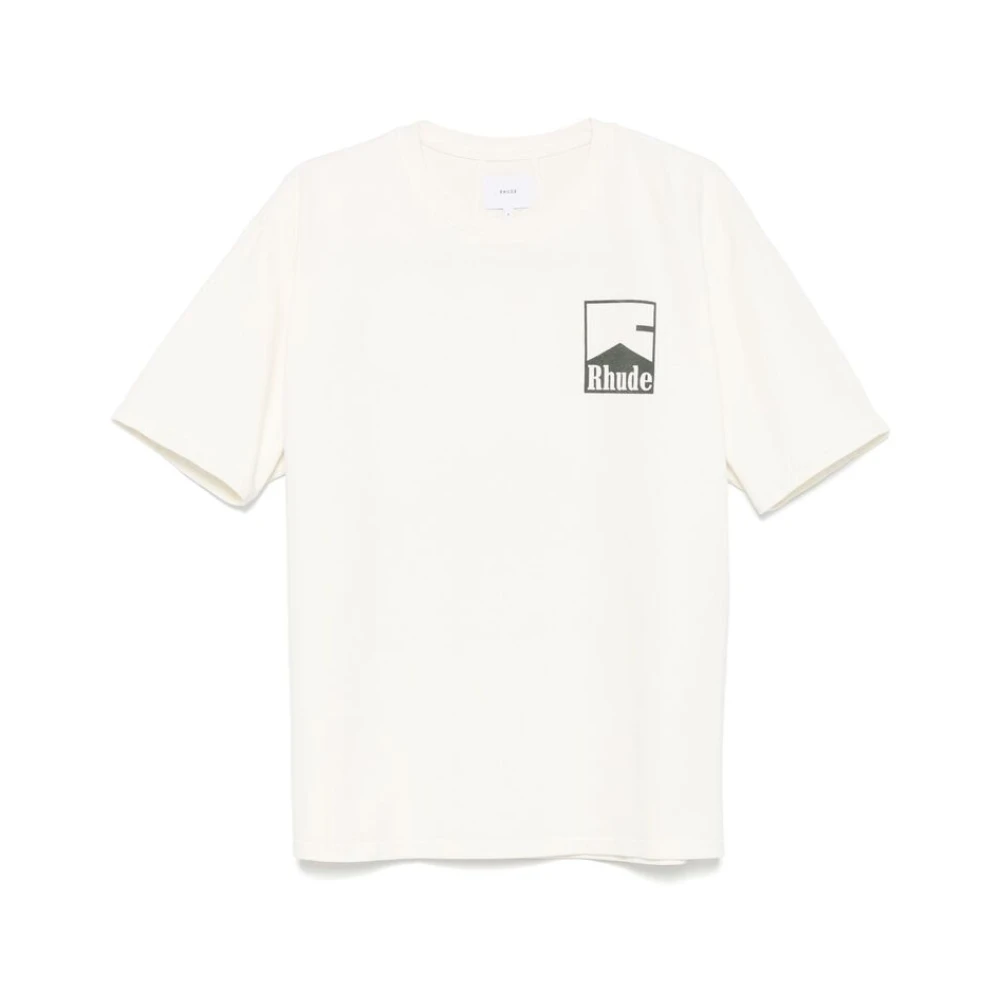 Rhude T-shirt met ronde hals en korte mouwen White Heren
