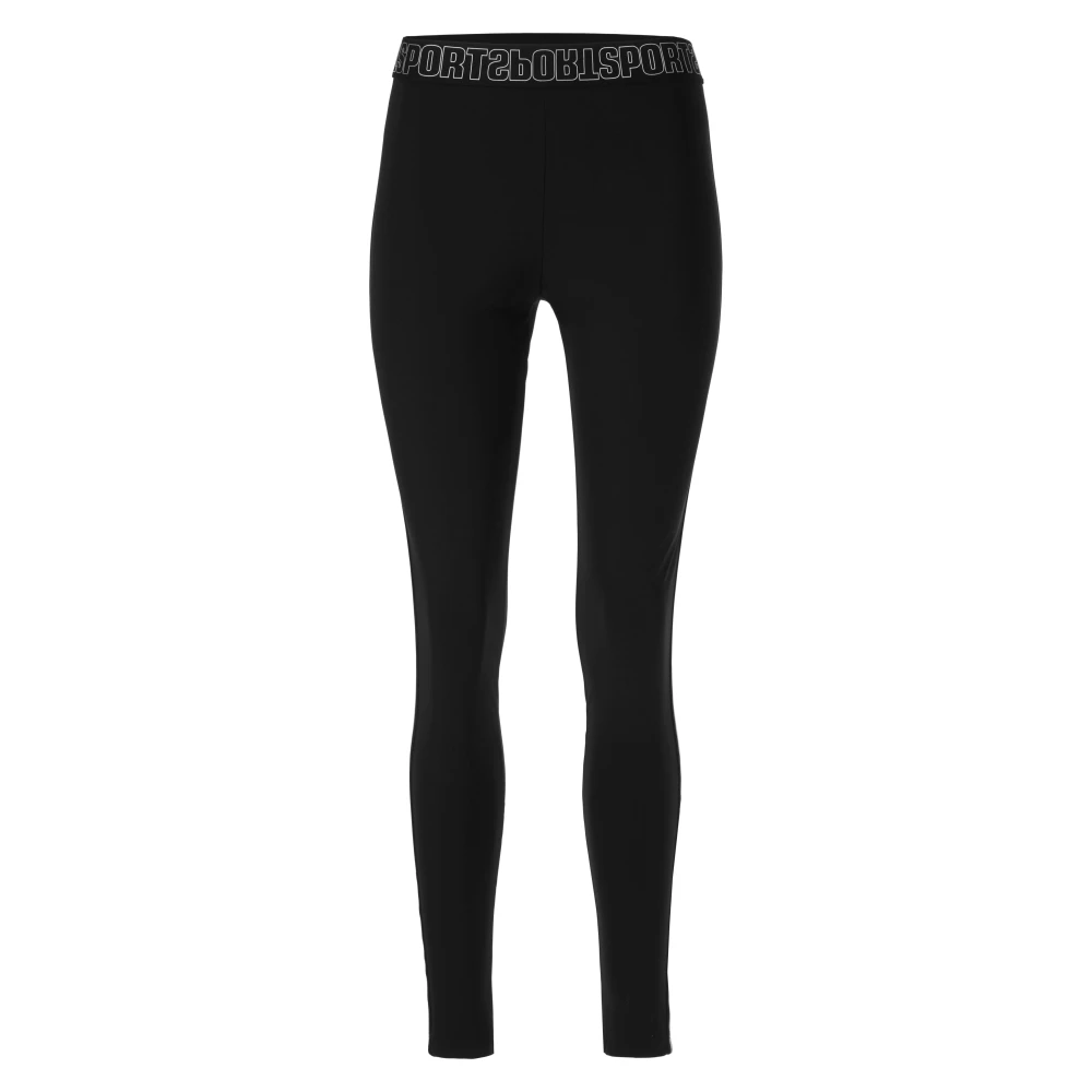 Marc Cain Sportieve Leggings met Galon Detail Black Dames