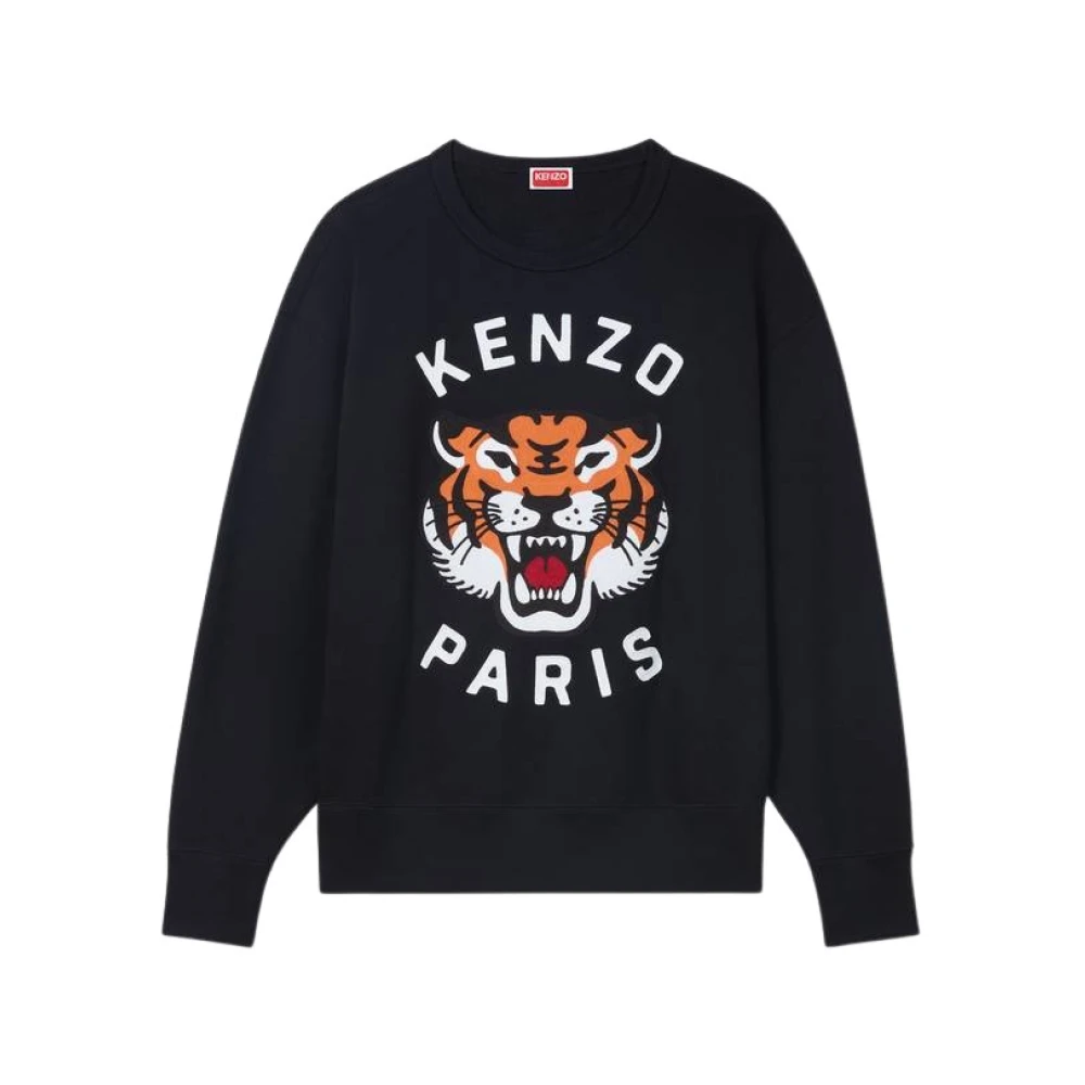 Kenzo Lucky Tiger Geborduurde Trui Black Heren