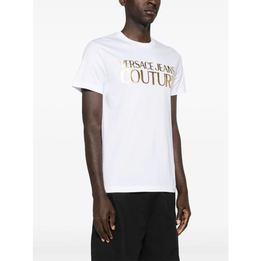 Versace Jeans Couture Witte T-shirts & Polo's voor mannen White Heren