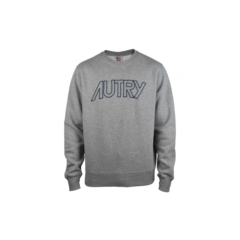 Autry Grijze Katoenen Sweatshirt met Logo Gray Heren