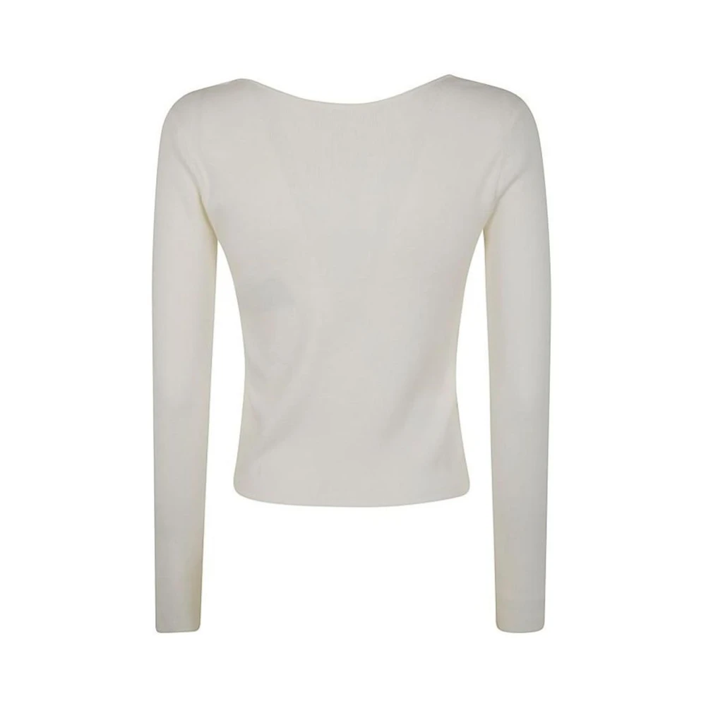 Twinset Omkeerbare V-hals Trui White Dames