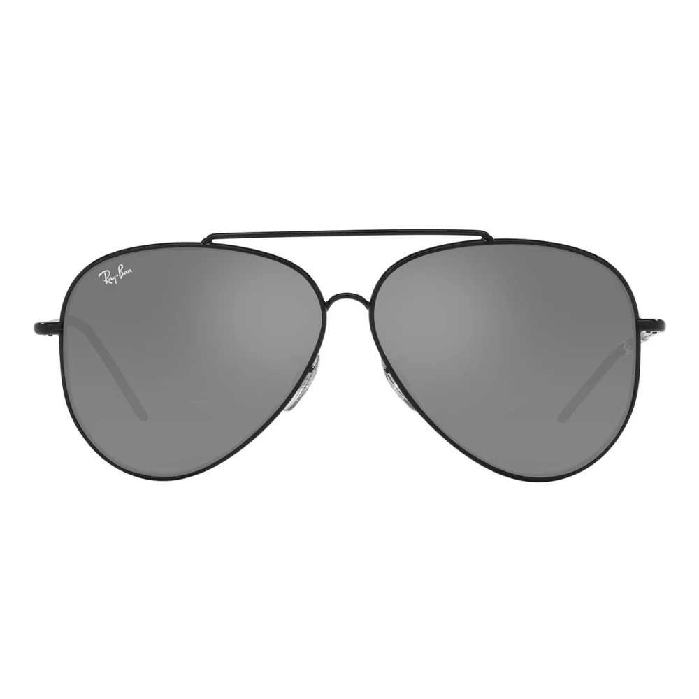 Revolutionære solbriller med aviator-ramme og sølvfargede speilglass