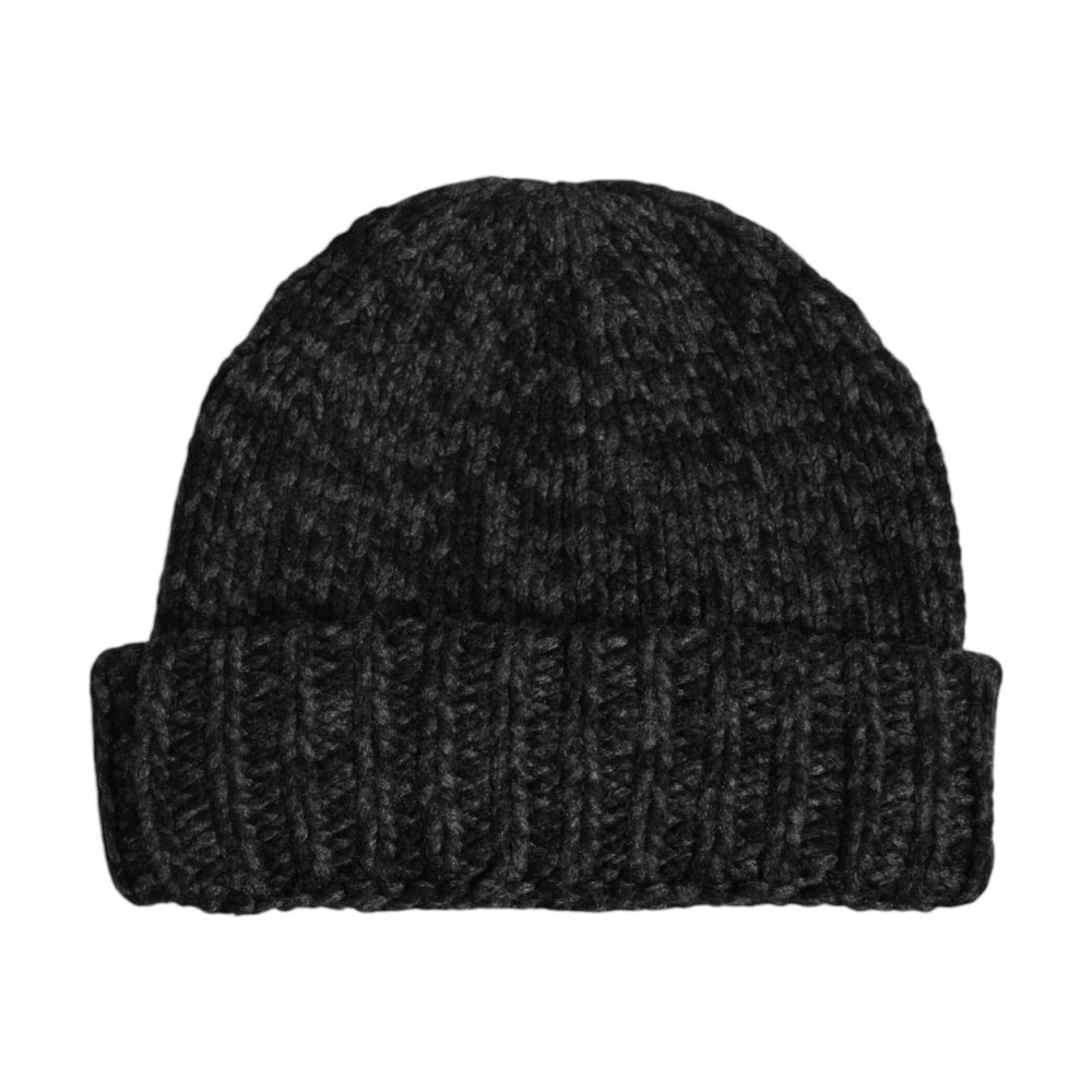 Dolce & Gabbana Men's Gray Luxurious Cashmere Winter Beanie Hat