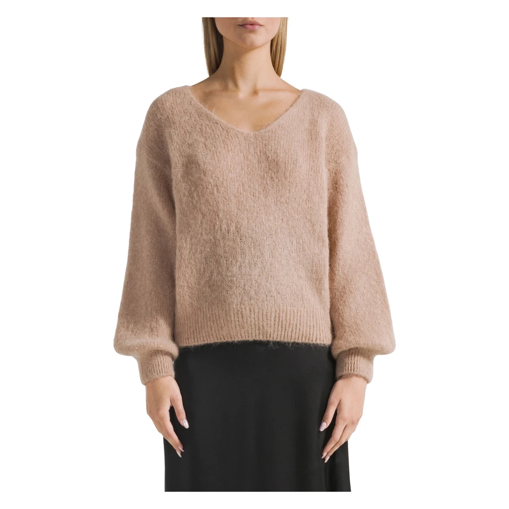 American Dreams Luxe Alpaca Wol Trui Brown Dames