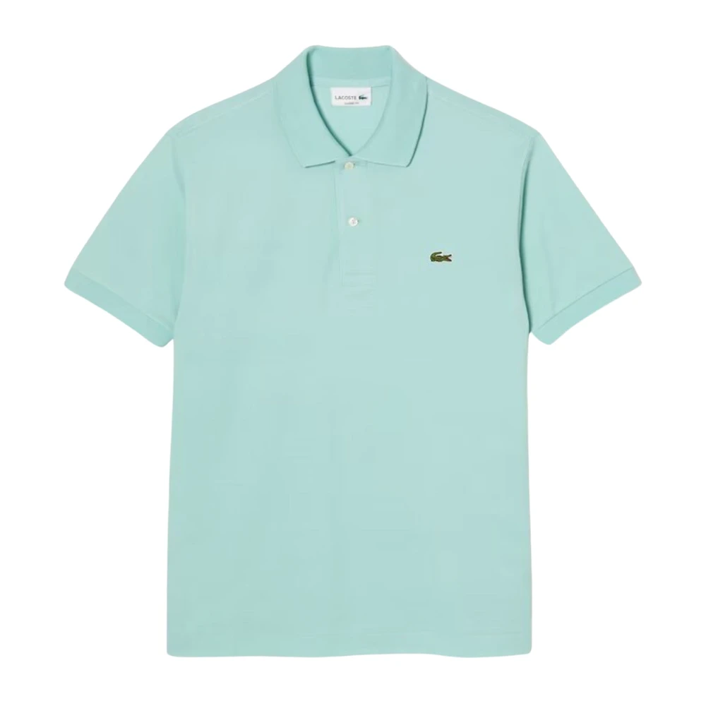 Lacoste Men's Blue Polo Shirt With Mother Of Pearl Buttons
