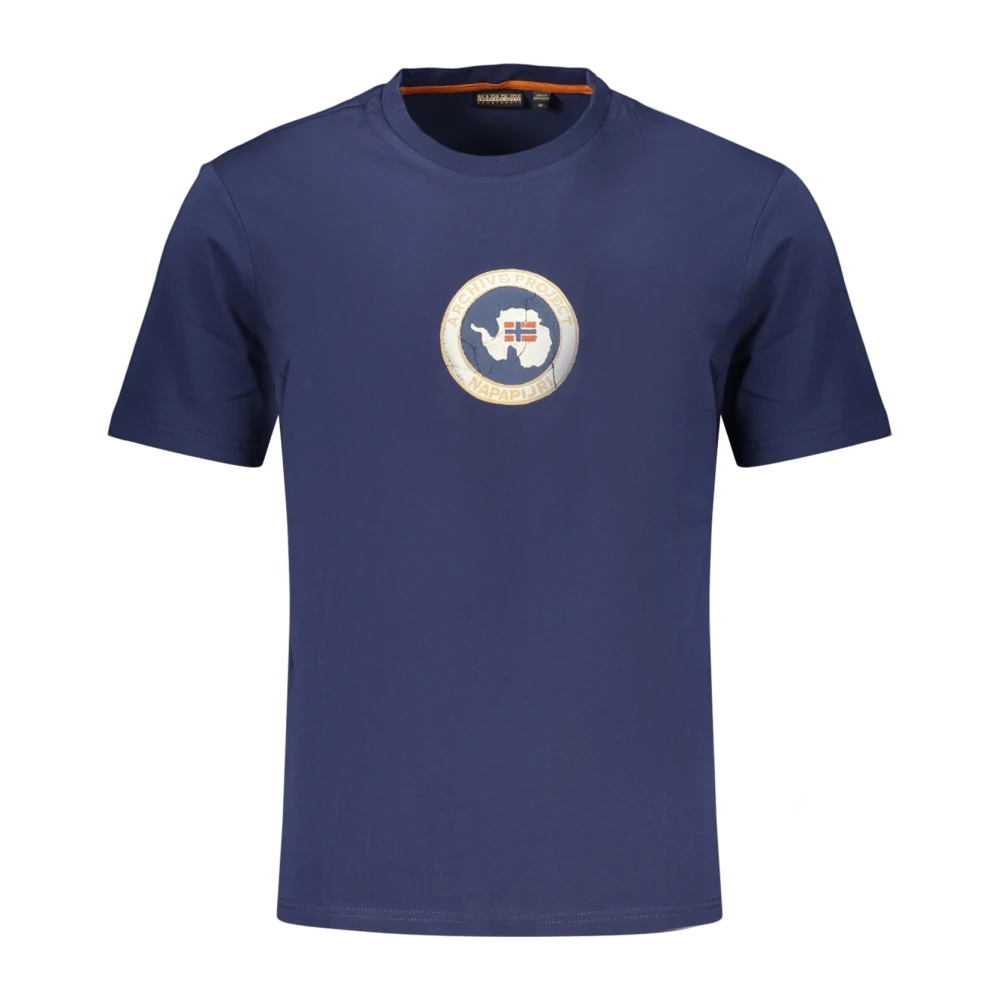 Napapijri Men's Blue T-Shirts, 2XL, Phos Short Sleeve T-Shirt