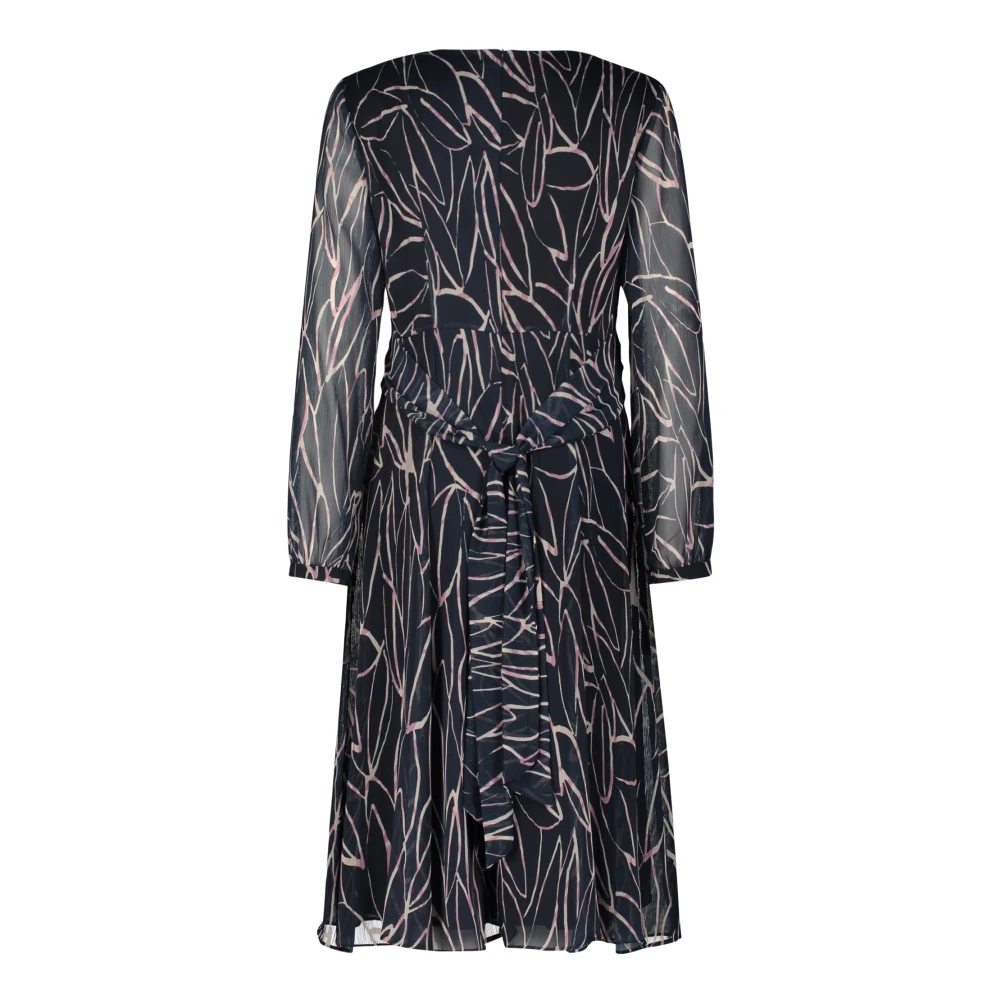 Betty & Co Chiffon Jurk Lange Mouw Multicolor Dames