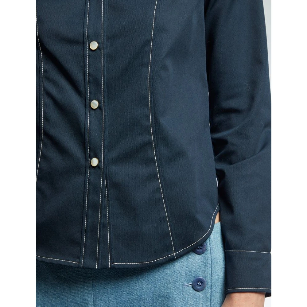 Ines De La Fressange Paris Myrna navy blue shirt Blue Dames