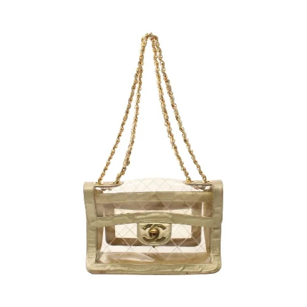 Chanel Vintage Pre-owned Leather chanel-bags Beige Dames