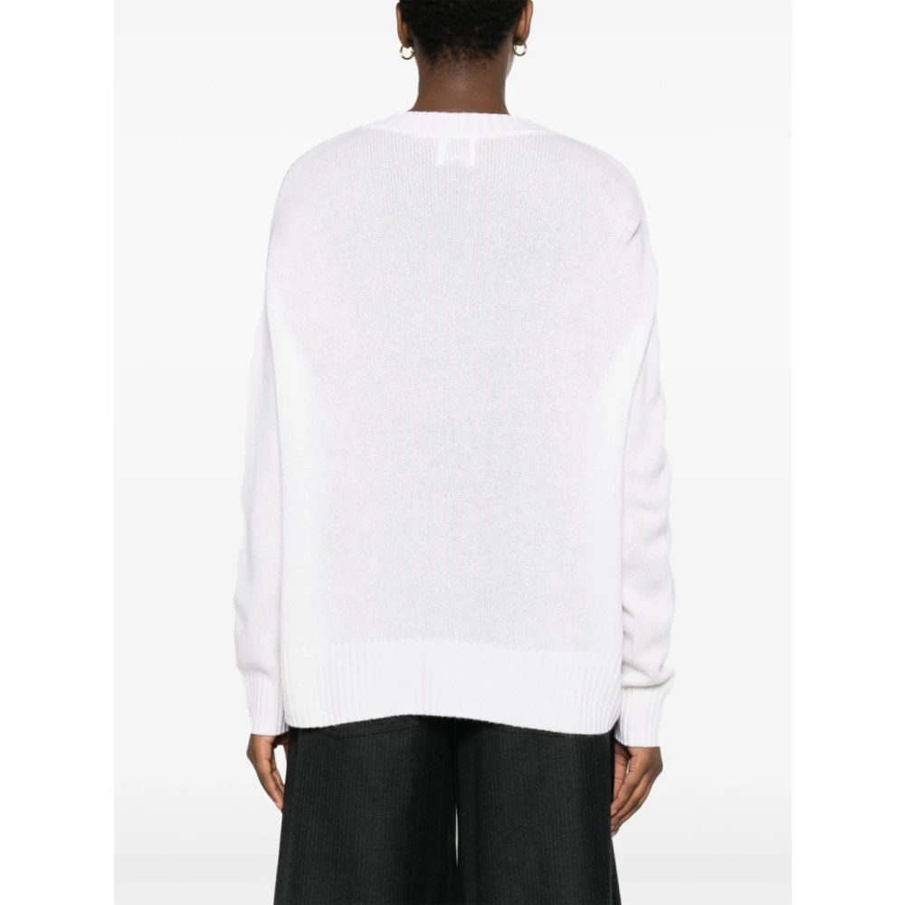 allude Platgebreide Trui White Dames